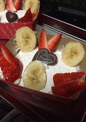 外でも食べたいデザート！苺バナナケーキ♡-レシピのメイン写真