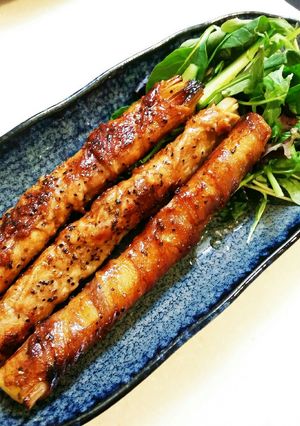 長ネギに！豚薄切り肉 ぐるぐる焼き-レシピのメイン写真