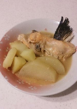 白味噌でアラ炊き-レシピのメイン写真