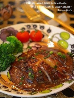 ✿大きい椎茸のステーキレモン醤油餡かけ✿-レシピのメイン写真