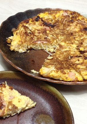 簡単もやし&卵&ハム&チーズ焼き-レシピのメイン写真