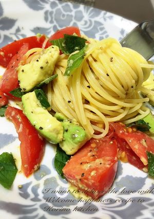 混ぜるだけ♡美肌♡アボカドトマトパスタ-レシピのメイン写真