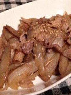 新ごぼうと豚肉の甘辛炒め-レシピのメイン写真