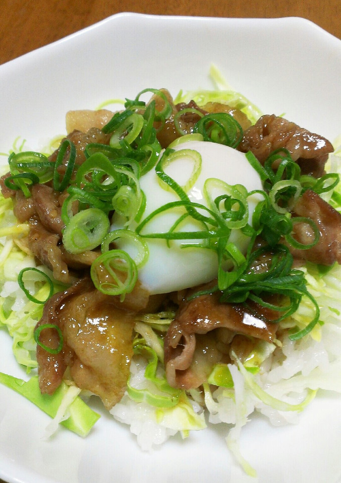 我が家の豚丼 温玉のせ♪-レシピのメイン写真