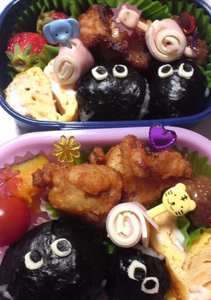 まっ黒クロスケ☆お弁当♪-レシピのメイン写真