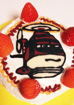バースデーケーキ。プレーンズ。ブレード。-レシピのメイン写真