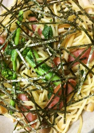 菜の花の柚子胡椒バターパスタ-レシピのメイン写真