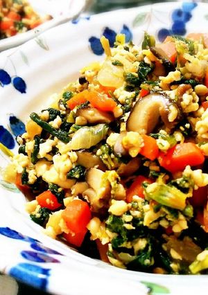 ご飯に合う♪お野菜たっぷり炒り豆腐☆-レシピのメイン写真