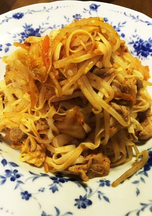 糖質制限！豚キムチ糖質0麺-レシピのメイン写真