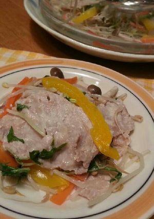 豚肉ともやしのヘルシー蒸し-レシピのメイン写真