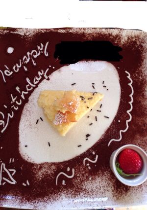 誕生日ココアパウダー☆プレートにお絵描き-レシピのメイン写真