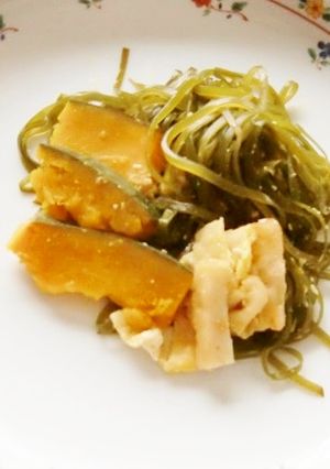 切り昆布とかぼちゃの味噌味-レシピのメイン写真