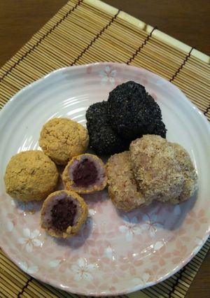 炊飯器☆紫米･おはぎ♪胡桃･胡麻･小豆餡-レシピのメイン写真