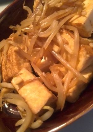 すぐできる☆厚揚げともやしのにんバタ醤油-レシピのメイン写真