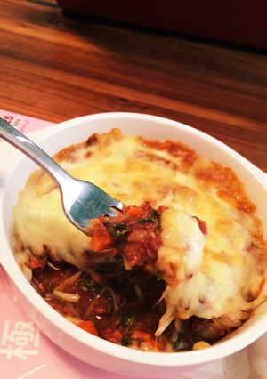 コンミートのお手軽ラザニア風一人ランチ-レシピのメイン写真