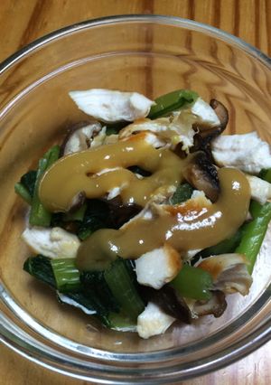 野沢菜とササミの辛子味噌和え-レシピのメイン写真