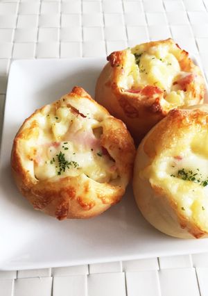 簡単！HBで。ベーコンポテトパン-レシピのメイン写真
