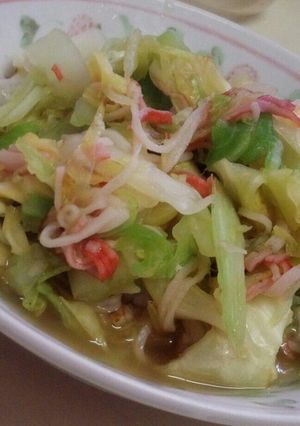 キャベツとカニカマの中華炒め-レシピのメイン写真