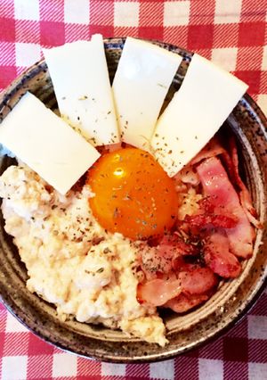 カルボナーラ風！おいし～卵かけご飯-レシピのメイン写真