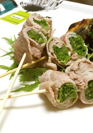 シャキシャキ水菜の豚巻き串-レシピのメイン写真