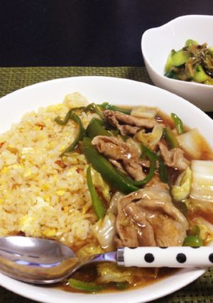 たっぷり肉野菜の餡掛けチャーハン♩-レシピのメイン写真