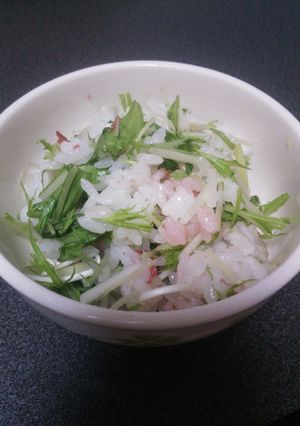 水菜と梅の混ぜご飯-レシピのメイン写真