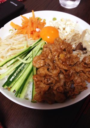 簡単豚コマビビンバ-レシピのメイン写真