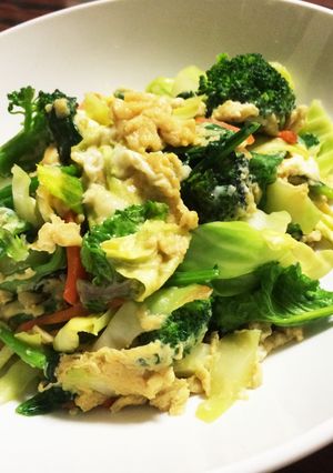 野菜たっぷり卵とじ-レシピのメイン写真