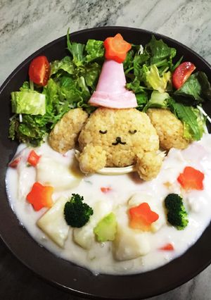 キャラ飯 ポムポムプリンちゃん-レシピのメイン写真