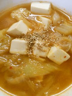 白菜 豆腐と 長葱の ピリ辛! 中華煮-レシピのメイン写真