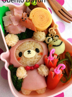 梅雨 キャラ弁*レインコートのくまちゃん-レシピのメイン写真