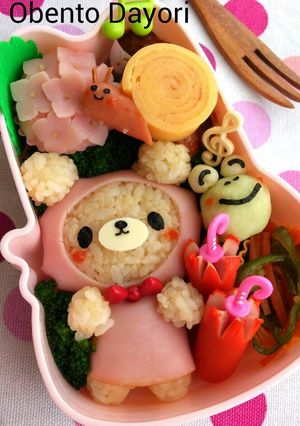 梅雨 キャラ弁*レインコートのくまちゃん-レシピのメイン写真