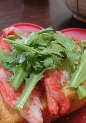 春菊カニカマ☆サンドイッチ-レシピのメイン写真