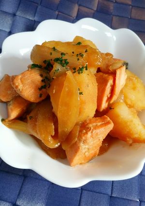 間違いない旨さ!鮭のじゃがバタ醤油煮-レシピのメイン写真