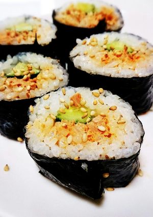 ゴマ油とツナのピリ辛海苔巻き-レシピのメイン写真