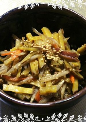 根菜たっぷり!甘めの金平-レシピのメイン写真