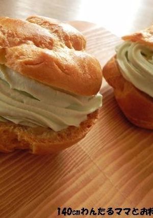 サクサク★抹茶と餡子の和風シュークリーム-レシピのメイン写真