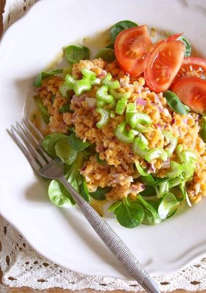 【家ビストロごはん】再現レンズ豆のサラダ-レシピのメイン写真
