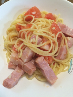 水つけパスタ トマトとベーコンスパ-レシピのメイン写真