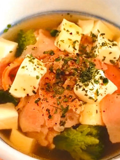 包丁いらず!レンチンのみで簡単野菜スープ-レシピのメイン写真
