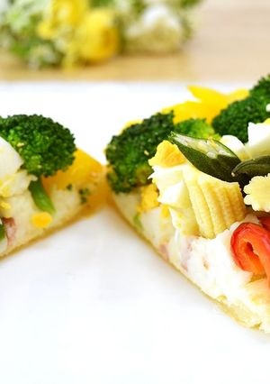 彩り野菜のパイサラダ♪２色のソースで-レシピのメイン写真