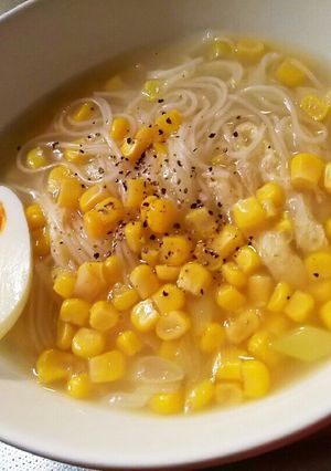 アレンジいっぱい、あったかスープそうめん-レシピのメイン写真