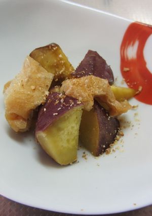 じんわり！お揚げとおさつの含め煮-レシピのメイン写真