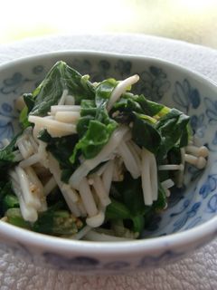 ほうれん草ときのこの和え物-レシピのメイン写真