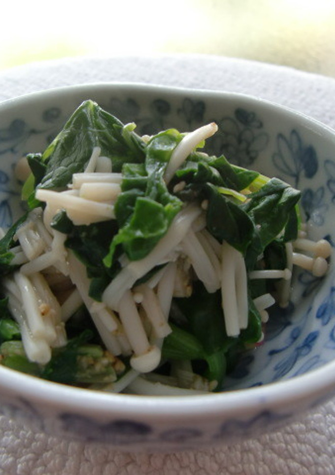 ほうれん草ときのこの和え物-レシピのメイン写真