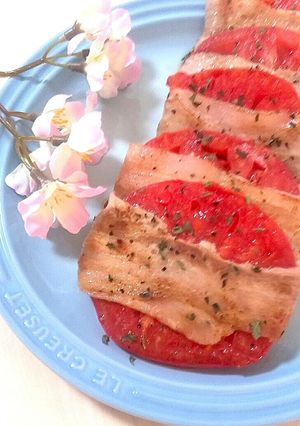 焼くと甘くて絶品♥トマトの肉巻きステーキ-レシピのメイン写真