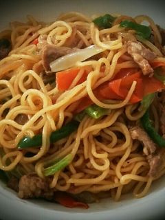 簡単時短ジンギスカンラム肉野菜焼きそば-レシピのメイン写真