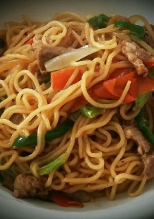 簡単時短ジンギスカンラム肉野菜焼きそば-レシピのメイン写真