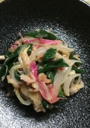 葉玉ねぎの粒マスタード味噌あえ-レシピのメイン写真