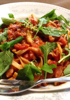 フィットチーネのトマトクリームパスタ-レシピのメイン写真